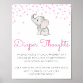 Editable Diaper Thoughts Sign, Late Night Diaper P ポスター (正面)