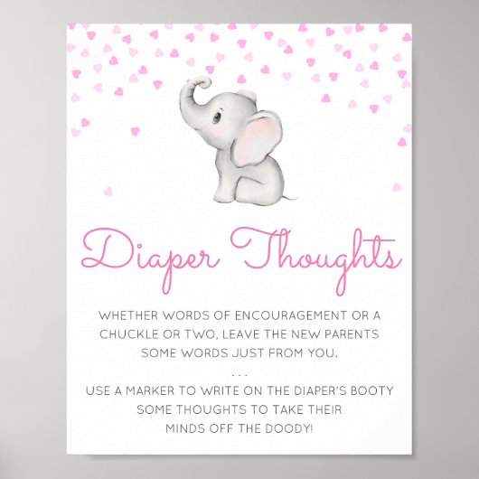 Editable Diaper Thoughts Sign, Late Night Diaper P ポスター (正面)