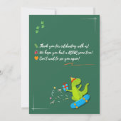 Editable Dinosaur Birthday Invitation 招待状 (裏面)