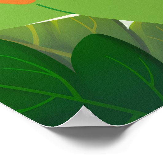 Editable Dinosaur Birthday Party Sign ポスター (角)