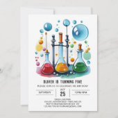 Editable Discovery Potion Scientist誕生日 招待状 (正面)