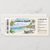 Editable Dominican Republic Trip Boarding Pass 招待状 (正面)