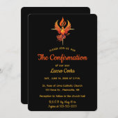 Editable Dove Holy Spirt and Cross Confirmation 招待状 (正面/裏面)