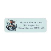 Editable Dragon Return Address ラベル (正面)