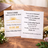 Editable Easter Church Service Invitation Card 招待状