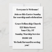 Editable Easter Church Service Invitation Card 招待状 (裏面)