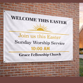 Editable Easter Church Welcome Banner 横断幕
