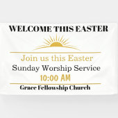 Editable Easter Church Welcome Banner 横断幕