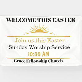 Editable Easter Church Welcome Banner 横断幕