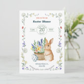Editable Easter Potluck Invitation 招待状 (スタンド正面)