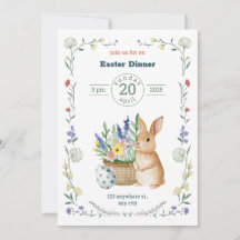 Editable Easter Potluck Invitation