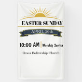 Editable Easter Sunday Church Banner 横断幕 (縦)