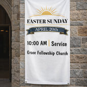 Editable Easter Sunday Church Banner 横断幕