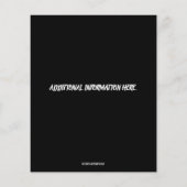 Editable Elegant Black and White Menu Flyer チラシ (裏面)