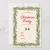 Editable Elegant Christmas Party Invitation シーズンカード (正面)
