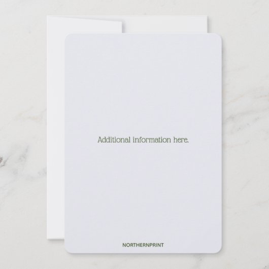 Editable Elegant Daisy Frame 招待状 (裏面)