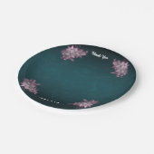 Editable Elegant Floral Paper Plates ペーパープレート (アングル)