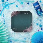 Editable Elegant Floral Paper Plates ペーパープレート (パーティー)