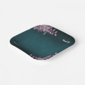 Editable Elegant Floral Paper Plates ペーパープレート (傾斜あり)