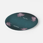 Editable Elegant Floral Paper Plates ペーパープレート (アングル)