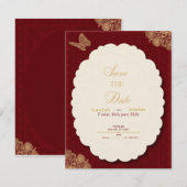 Editable Elegant invite (正面/裏面)