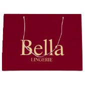 Editable Elegant Lingerie Branding Design  ラージペーパーバッグ (正面)