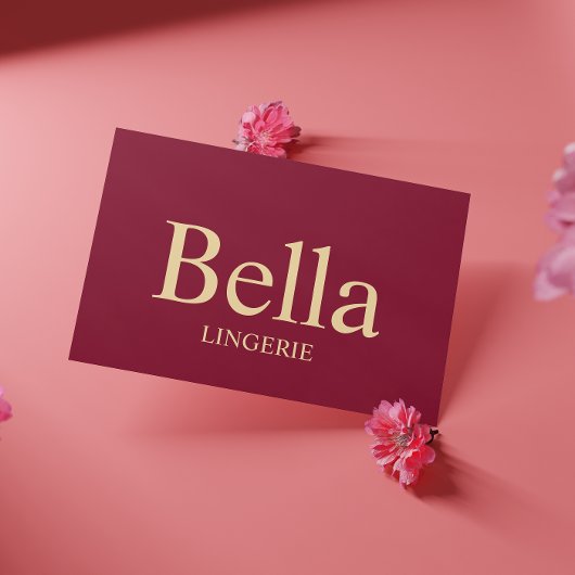 Editable Elegant Lingerie Branding Design  名刺