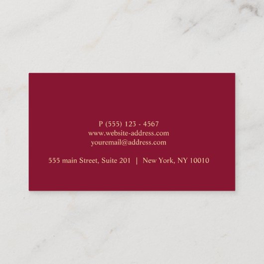 Editable Elegant Lingerie Branding Design  名刺 (裏面)