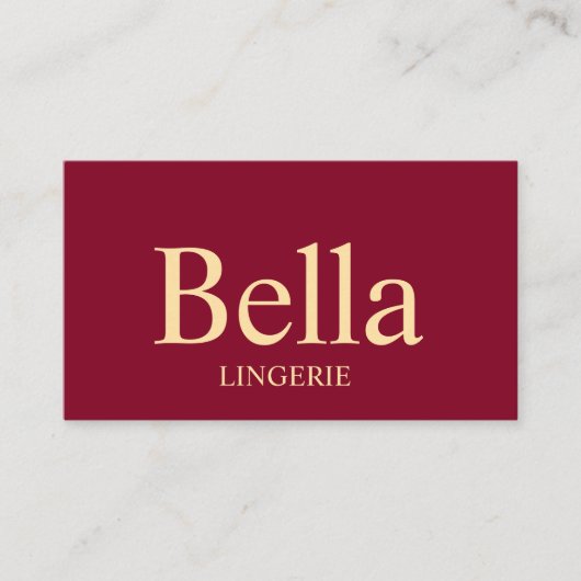 Editable Elegant Lingerie Branding Design  名刺 (正面)