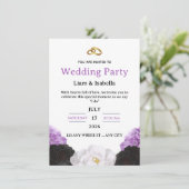 Editable Elegant Purple Floral Wedding Invitation 招待状 (スタンド正面)