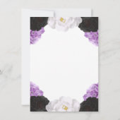 Editable Elegant Purple Floral Wedding Invitation 招待状 (裏面)