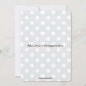 Editable Elephant in Polka Dots Birthday 招待状 (裏面)