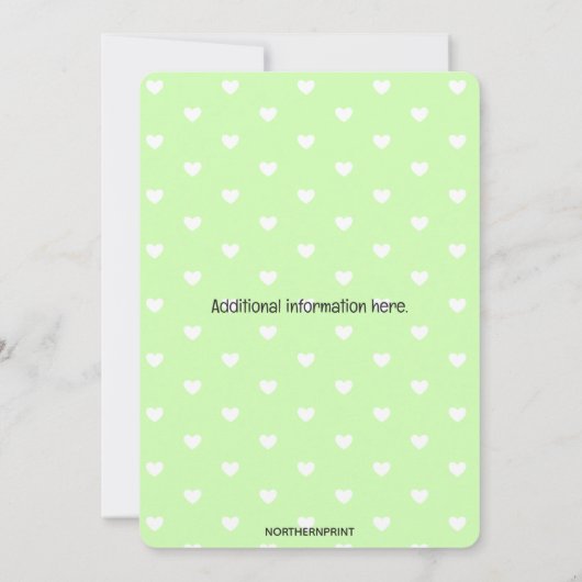 Editable Elephant with Two Balloons Birthday 招待状 (裏面)