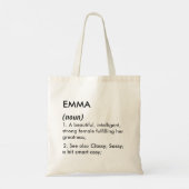 Editable Emma name definition, custom name トートバッグ (裏面)
