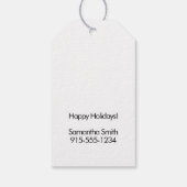 Editable Estate Pop-By Christmas ギフトタグ (裏面)