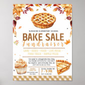 Editable fall bake sale Fundraiser Flyer ポスター (正面)