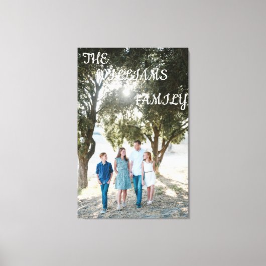Editable Family Photo Stretched Canvas Print キャンバスプリント (正面)