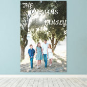 Editable Family Photo Stretched Canvas Print キャンバスプリント (インサイチュ (ウッドフロア))