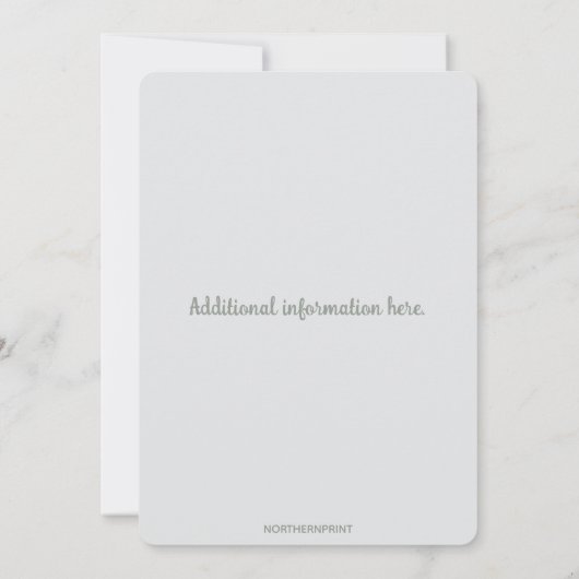  Editable First Birthday Party Invitation 招待状 (裏面)