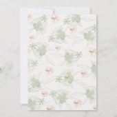 Editable Floral Wedding Invitation Template  招待状 (裏面)