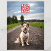 Editable Found Dog Poster With QR Code & Tear‑Off チラシ (裏面)