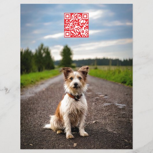 Editable Found Dog Poster With QR Code & Tear‑Off チラシ (裏面)