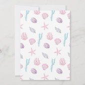 Editable Four Mermaid Tail Invitation Picture Four 招待状 (裏面)