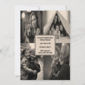 Editable Four Photo Party  招待状 (正面)