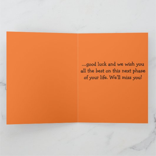 Editable Friends Coworkers Goodbye and Good Luck カード (内部)