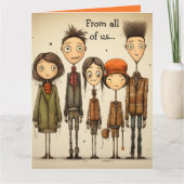 Editable Friends Coworkers Goodbye and Good Luck カード (正面)