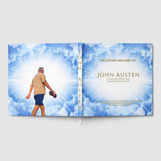 Editable Funeral Guest Book ゲストブック (全面)