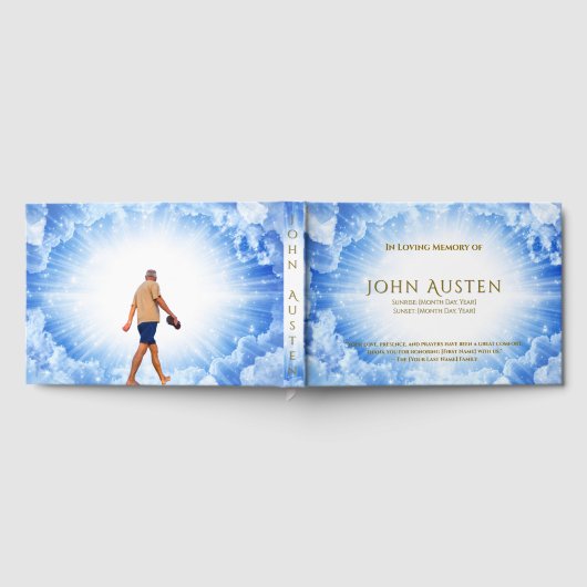 Editable Funeral Guest Book ゲストブック (全面)