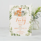 Editable Gender Neutral Fall Woodland Baby Shower 招待状 (スタンド正面)