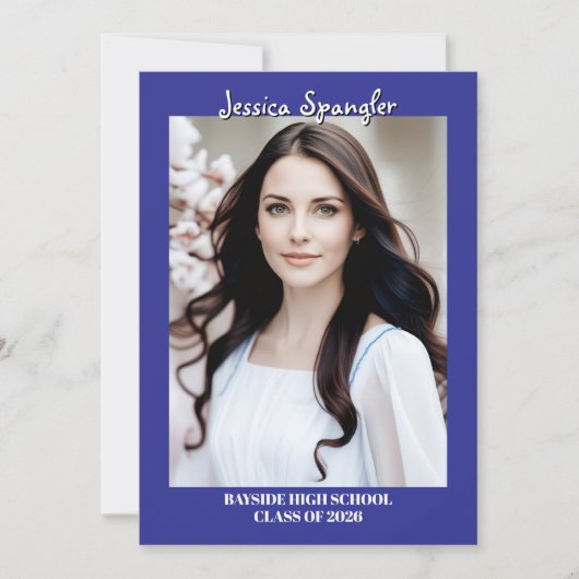 Editable Graduation Announcement - Double Sided 招待状 (正面)